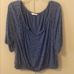 Blue Floral Women's Top